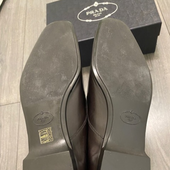 Prada Brown Leather Lace Up Shoes Size 10.5 - Picture 7 of 16